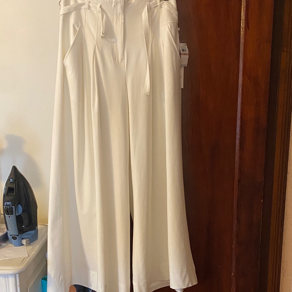 Elegant White Wide-Leg Pants
